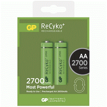 accu GP ReCyko+ 2700 HR6 (AA), krabička