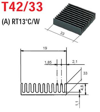 chladič T42/33 RT13`C/W