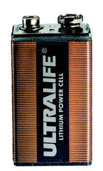 bat. lithiová 9V ULTRALIFE, 1200mAh 49x17,5x26mm