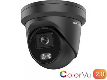 DS-2CD2347G2-LU(BLACK)(2.8mm)(C) 4MPix IP Turret ColorVu AcuSense kamera; LED 30m; mikrofon