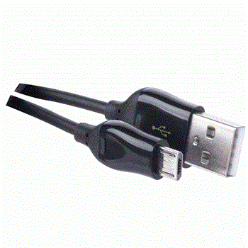 Kabel USB 2.0 A/M - micro B/M 1m černý, Quick Charge